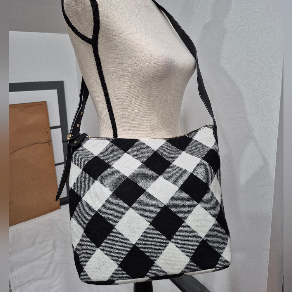 NWOT Talbots Wool Blend Buffalo Plaid Purse